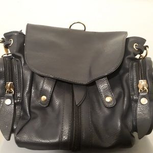 Black JustFab Backpack & Bag